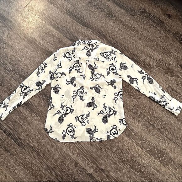 A.L.C. Scott Button-Front Long-Sleeve Silk Blouse - Picture 7 of 7